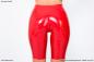 Preview: Latex Bikershorts mit Schrittreißverschluss rot