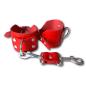 Preview: Fußmanschetten Set Leder Rot Preview: Fußmanschetten Set Leder Rot