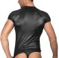 Preview: Eros Herren T-Shirt schwarz figurbetont Uomo