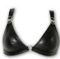 Preview: Catanzaro BH schwarzes Kunstleder mit Metallringen