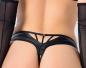 Preview: ouvert Damenstring Luxure schwarzes Kunstleder Kollektion 7 Peches Preview: ouvert Damenstring Luxure schwarzes Kunstleder Kollektion 7 Peches