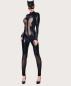 Preview: Catanzaro Catsuit Wetlook Netz mit Strass