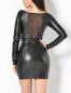Preview: Catanzaro Minikleid aus Wetlook mit Netz Rückeneinsatz und Reißverschluss hinten im Rockteil