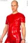 Preview: Langes Latexshirt mit 1/4 Arm rot