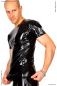 Preview: Langes Latexshirt mit 1/4 Arm schwarz