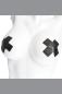 Preview: Pasties schwarzes Kunstleder Kreuz Coquette Nipple Covers