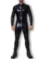 Preview: Wetlook Herren Catsuit Ross schwarz mit 3-Wege-Reißverschluss