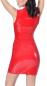 Mobile Preview: Rotes Stretchlack Minikleid von Catanzaro