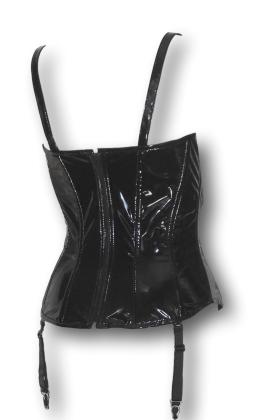 Lack Strapsbustier Riemchen-Cups ouvert Ledapol