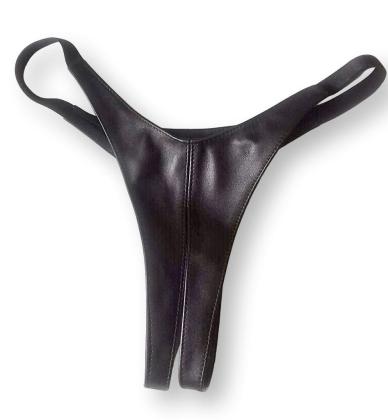 Damen Leder Stringtanga ouvert von Ledapol