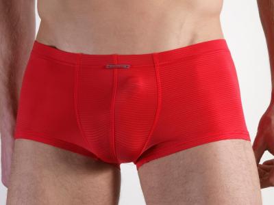 Minipants Netz Streifenoptik rot