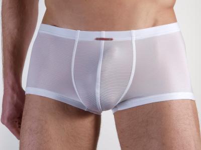 Minipants Netz Streifenoptik weiß