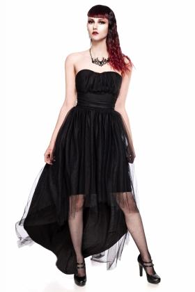 Okultica  Tüll-Kleid schwarz vorn kurz hinten lang*