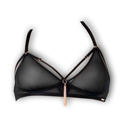 Bügel-BH Paresse schwarz transparent mit Stretchriemchen