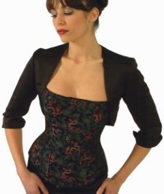 B 3 Bolero, 2/3Arm m. Aufschlag in Jacquard u.v.a. Stoffen