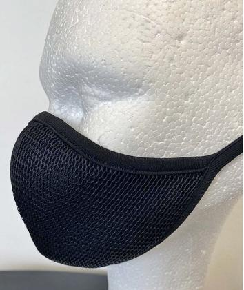 Fetish-Maske Mund-Nasenschutz schwarz 3D Microfaser