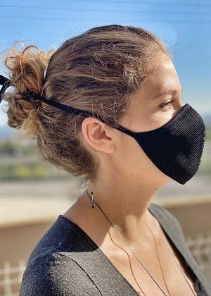 Fetish-Maske Mund-Nasenschutz schwarz 3D-Netz