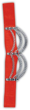 Rotes Leder Halsband mit Kettchen von Ledapol