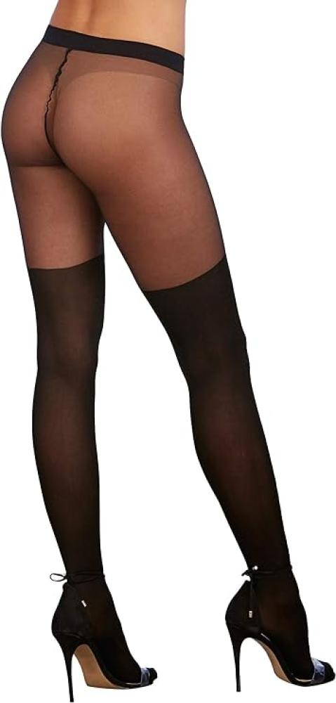 Strumpfhose schwarz mit Overknee-Dessign Strumpfhose schwarz mit Overknee-Dessign