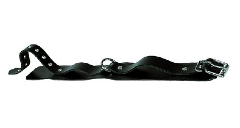 Leder Halsband schwarz mit Ring von Ledapol Leder Halsband schwarz mit Ring von Ledapol