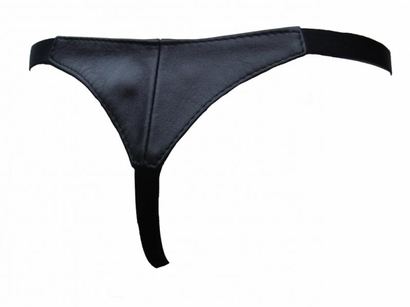 Leder Stringtanga mit Spitzeneinsatz vorn Ledapol Leder Stringtanga mit Spitzeneinsatz vorn Ledapol