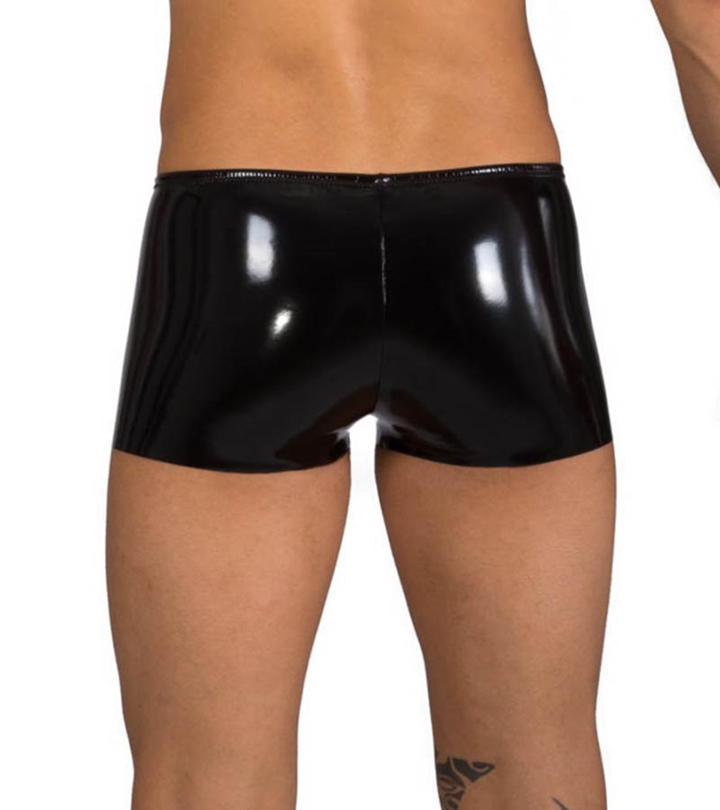 Boxer Shorts Push-up Stretchlack Schwarz Rot Eros Veneziani