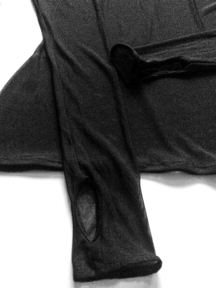 Catanzaro Damen Shirt Langarm Stulpen Stehkragen Transparent