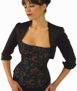 B 3 Satinbolero, 2/3Arm m. Aufschlag B 3 Satinbolero, 2/3Arm m. Aufschlag