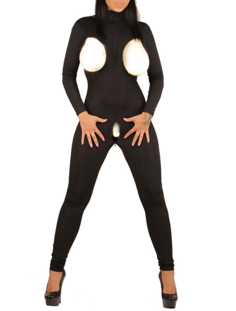 Catsuit ouvert mit Reissverschlüssen Catsuit ouvert mit Reissverschlüssen