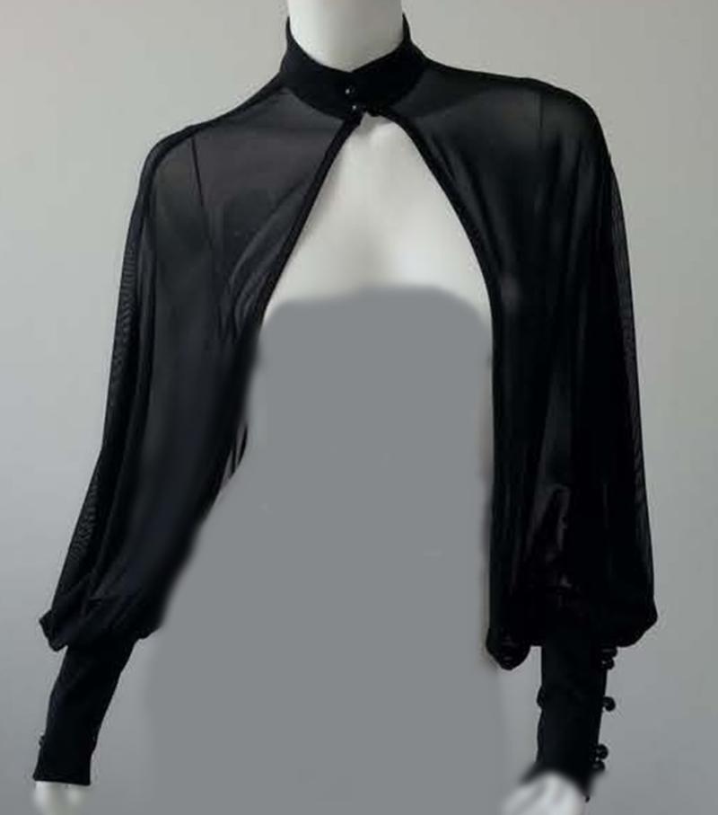 Transparenter Netz Bolero New Jersey Patrice Catanzaro schwarz