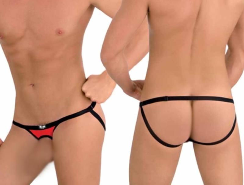 Stretchlack Minijock ouvert in rot