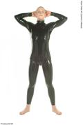 Latex Herren Overall 3/4 Beinlänge von Latexa