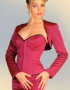 B 1 Langarm-Bolero in Lurex u. Jacquard Kat.2
