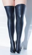 Strümpfe Wetlook Mattglanz Coquette Schwarz