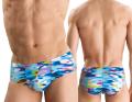 Herren Badehose Minipants mit bunten Bubbles bedruckt von Eros Veneziani